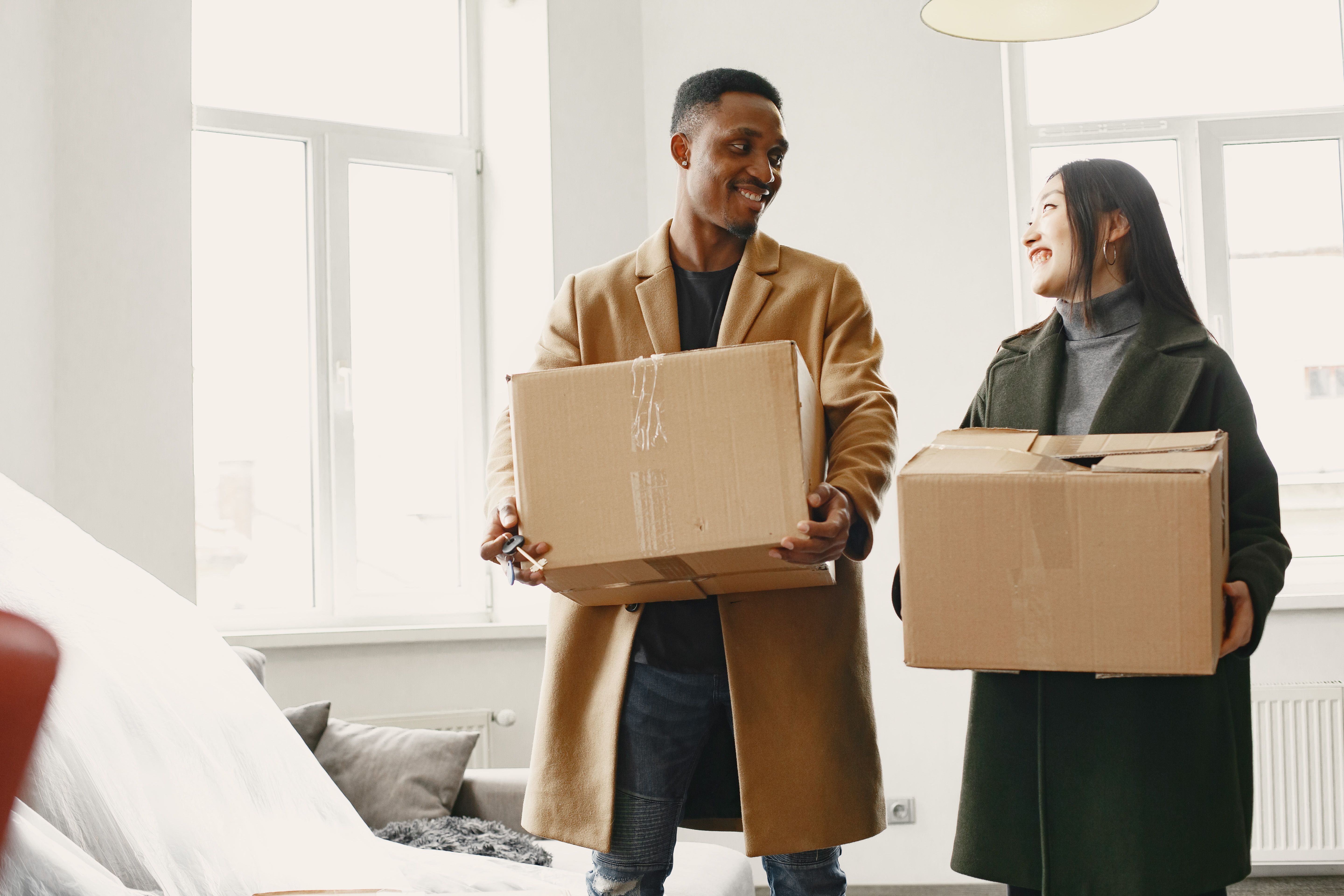 Tenants moving into their rental